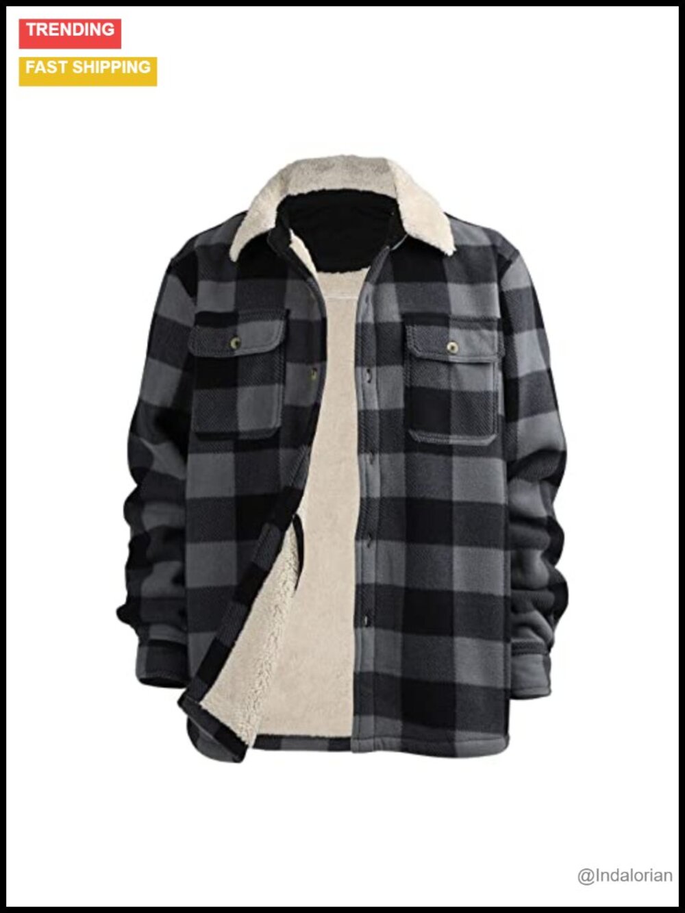 Heavy Lined Fleece Sherpa Jacket With Pockets